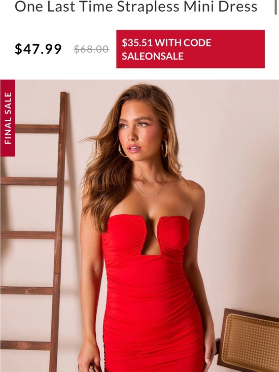 Vici Dresses & Skirts - Vici One Last Time Strapless Mini Dress in Red